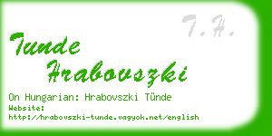 tunde hrabovszki business card